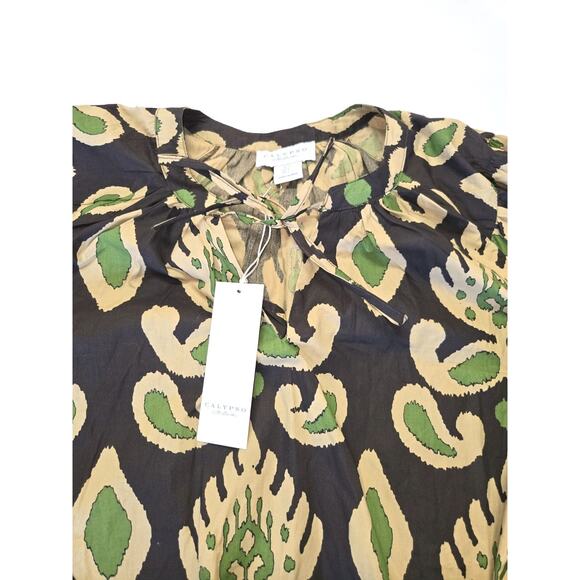 Calypso St. Barth Islegence Blouse NWT size Small Printed Top - Picture 3 of 14